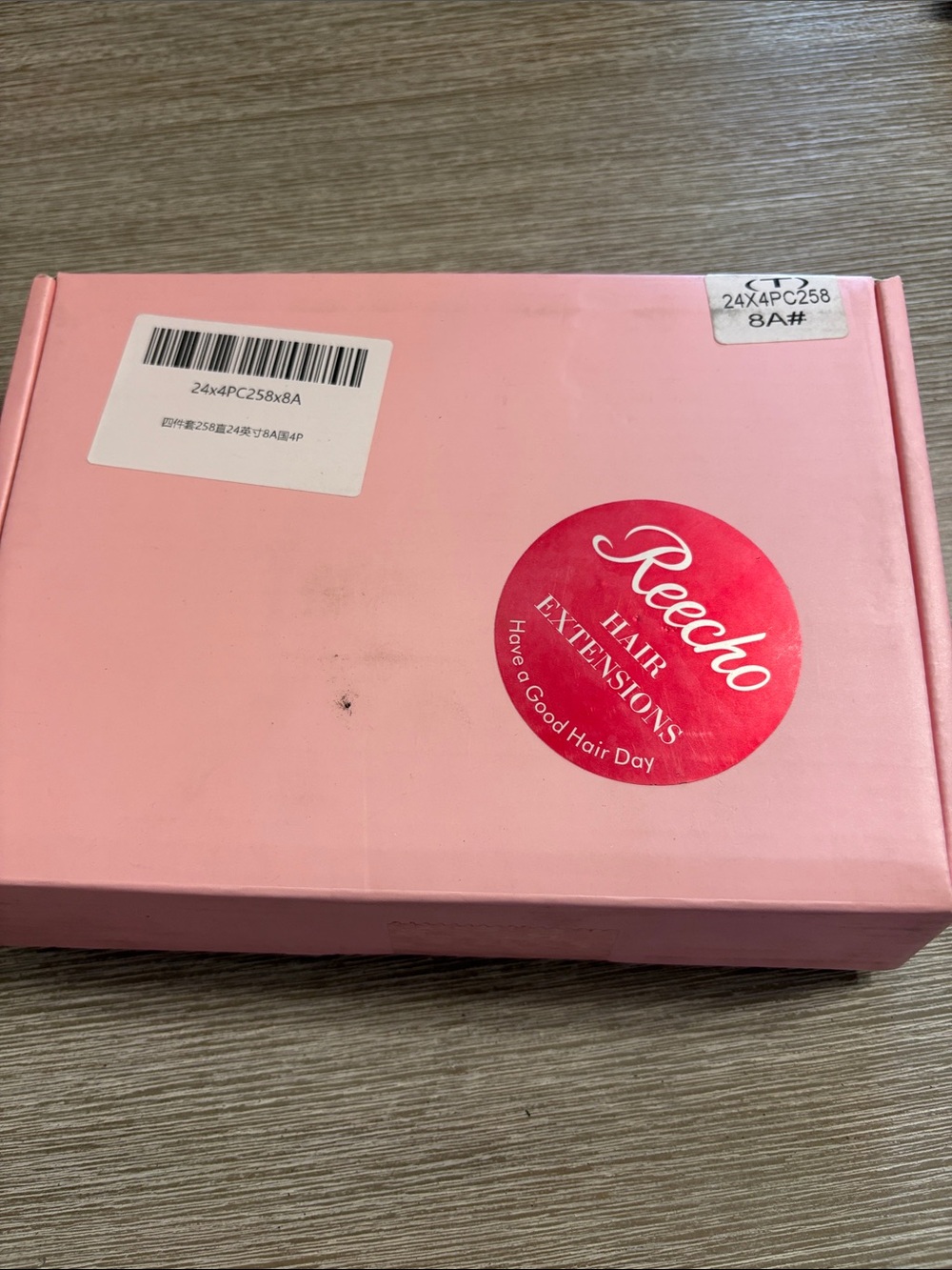 Reecho Pink Hair Extensions Box